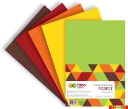 Arkusze piankowe FOREST, A4, 5 ark, 5 kolorów, 2 rodzaje, Happy Color HA 7130 2030-FOREST Happy Color