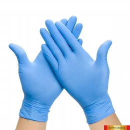 Rękawice nitrylowe L (100) niebieskie 8%VAT Covid19