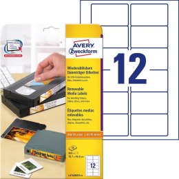 Etykiety na kasety L4742REV-25 78,7 x 46,6 25ark Usuwalne, Avery Zweckform Avery Zweckform