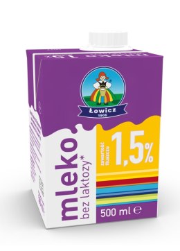 Mleko ŁOWICZ UHT bez laktozy 1.5% 0.5l Łowicz