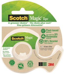 Taśma biurowa ekologiczna SCOTCH Magic (9-1920D), matowa, z dyspenserem, 19mm, 20m, 3M-70005280956 (X) Scotch 3M