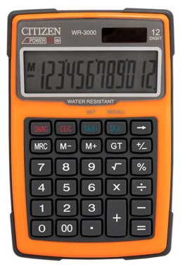 Kalkulator wodoodporny CITIZEN WR-3000, 152x105mm, pomarańczowy (X) CITIZEN