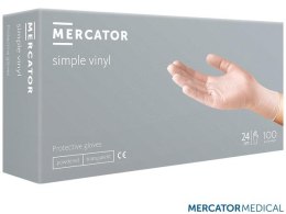 Rękawice winylowe XL (100) transparentne MERCATOR MEDICAL EN420 Noname
