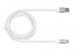 Kabel do transferu danych i zasilania USB 2w1 TYP C biały 1,5m (3A)Ibox IKUMTCWQC Ibox