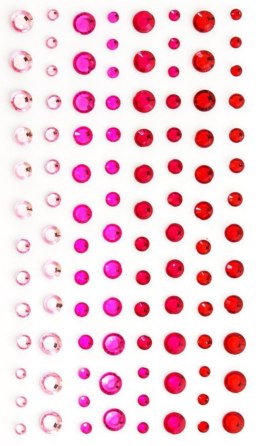 Kryształki samoprzylepne 3-6mm czerwone (104) 251110 Galeria Papieru