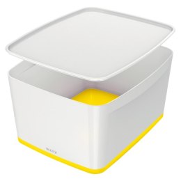 Pojemnik MyBox duży z pokrywką, biało-żółty 52161016 Leitz