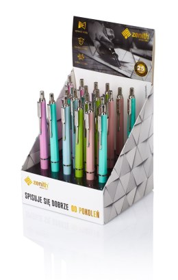 Długopis automatyczny Zenith 7 Pastel - display 25 sztuk mix kolorów, 4072010 Zenith
