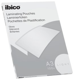 Folia do laminacji IBICO, A3, 80mic., przezroczysta, połysk, 100 szt., LIGHT 627311 GBC