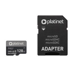 Karta pamięci Micro SDxc + adapter 128GB class10 UIII A1 90MB/s Platinet PMMSDX128UIII Platinet