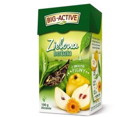 Herbata BIG-ACTIVE zielona liściasta z owocem pigwy 100g Big-Active
