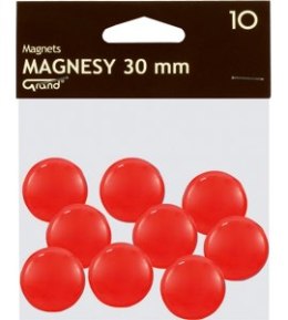 Magnes 30mm GRAND, czerwony, 10 szt 130-1695 Grand