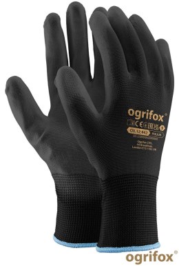 Rękawice powlekane poliuretanem 9 czarno-czarne OGRIFOX Reis