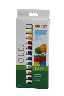 Farba olejna, zestaw 12 kolorów x 12 ml, Happy Color HA 7310 0012-K12 Happy Color