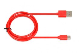 Kabel do transferu danych i zasilania USB 2w1 TYP C czerwony 1m (2A) Ibox IKUMTCR Ibox