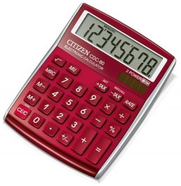 Kalkulator biurowy CITIZEN CDC-80 RDWB, 8-cyfrowy, 135x80mm, czerwony CITIZEN