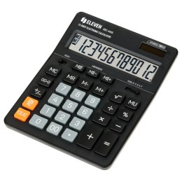 Kalkulator biurowy ELEVEN SDC-444S, 12-cyfrowy, 199x153mm, czarny Eleven