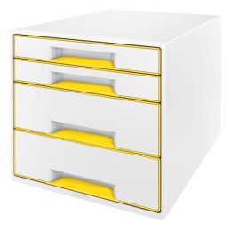 Pojemnik z 4 szufladami Leitz WOW, biały/żółty 52132016 Leitz