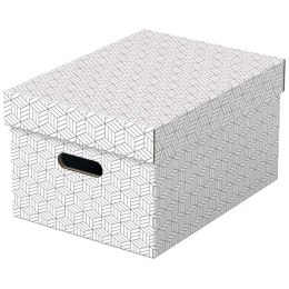 Pudełka domowe do przechowywania, rozmiar M, 3 sztuki, białe Esselte 628282 Esselte