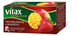Herbata VITAX INSPIRATIONS TRUSKAWKA I MANGO 20t*2g zawieszka Vitax