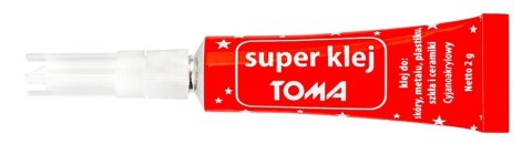 Klej uniwersalny SUPER-TOMA, cyjanoakrylanowy TO 465 przezroczysty 2 g Toma