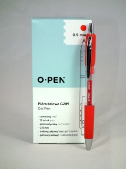 Pióra żelowe G289 czerwone 0.5 automatyczne AMA1289816 OPEN długopis żelowy (X) Open