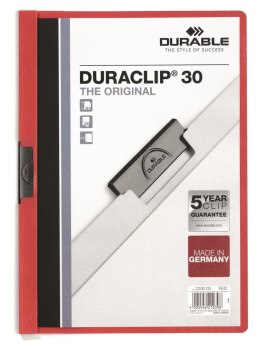 Skoroszyt DURABLE DURACLIP Original 30 czerwony 2200-03 Durable