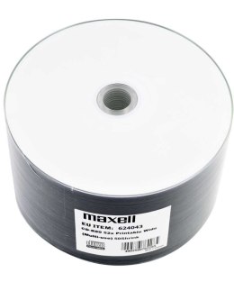 Płyta MAXELL CD-R 700MB 52x (50szt) PRINTABLE white do nadruku, SP shrink, bulk 624043 Maxell
