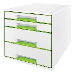Pojemnik z 4 szufladami Leitz WOW, biały / zielony 52132054 Leitz