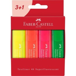 Zakreślacz 1546 fluo 4 kolory Faber-Castell FC 244604 Faber-Castell