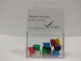 Magnesy mix kolor 13mm (10) 5013KM10-99 VICTORY Victory Office