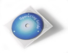 Samoprzylepne etui/kieszeń na płytę CD z klapką, 100szt. przezroczysta 828019 DURABLE Durable