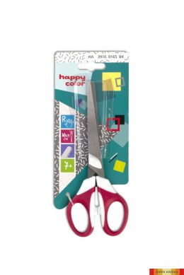 Nożyczki dla dzieci leworęcznych, 16.5 cm, uchwyt dwukolorowy, blister, Happy Color HA 3910 0165L BK Happy Color
