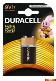 Bateria Basic 9V K1 DURACELL 4520117 6LR61 Duracell