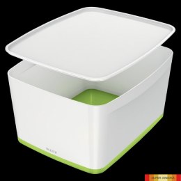 Pojemnik MyBox duży z pokrywką, biało-zielony 52161054 (X) Leitz
