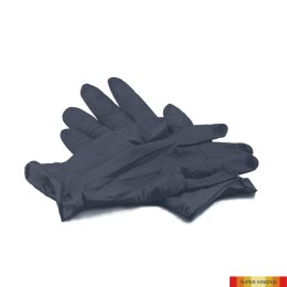 Rękawice nitrylowe S (100) czarne bezpudrowe 8%VAT Doman