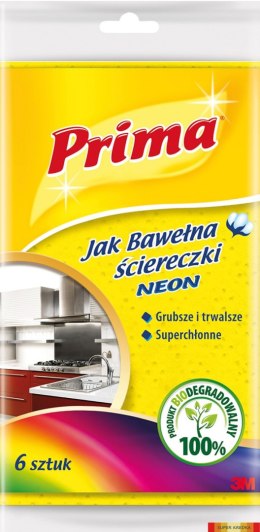 Ściereczki PRIMA Neon, 6szt., mix kolorów Prima 3M