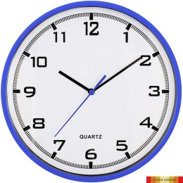 Zegar ścienny plastikowy 25,5 cm, niebieski z białą tarczą MPM E01.2478.30.A MPM Quality