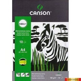 Blok techniczny czarny A4 160g.10ark zebra CANSON 400075233 Canson
