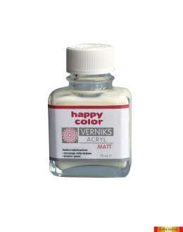 Werniks akrylowy MATT, 75 ml, przezroczysty, Happy Color HA 7380 0075-MA Happy Color
