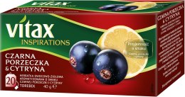 Herbata VITAX INSPIRATIONS Czarna Porzeczka & Cytryna 20tb*2g Vitax