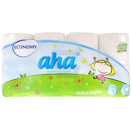 Papier toaletowy AHA ECONOMY (8 rolek) biały Aha