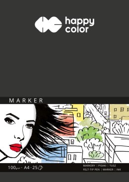 Blok do markerów, ART, 100g, A4, 25 ark, Happy Color HA 3710 2030-A25 Happy Color