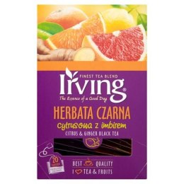 Herbata IRVING cytrusowa z imbirem 20 kopert 1,5g czarna Irving