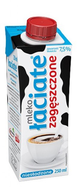 Mleko ŁACIATE UHT 7,5% zagęszczone niesłodzone 250 ml Łaciate