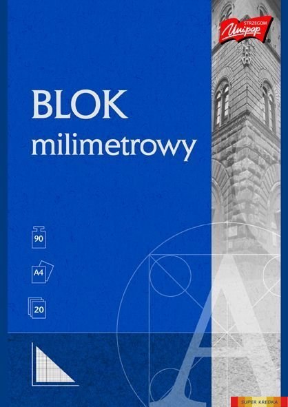 Blok milimetrowy A4 20kartek UNIPAP St.Majewski