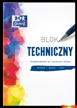 Blok techniczny OXFORD A3 10k 250G biały 400093232 Oxford