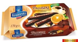 Ciastka BAHLSEN KRAKUSKI paluszki z galaretką pomarańcza w czekoladzie 144g Krakuski