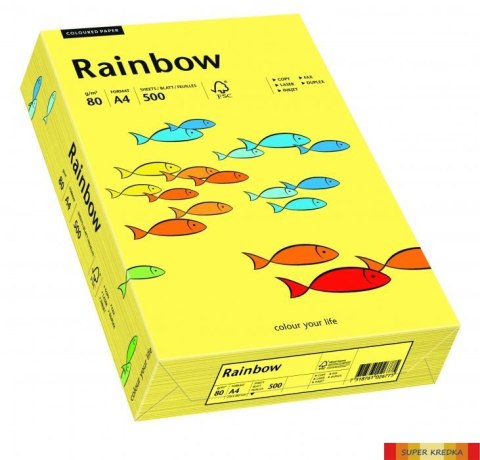 Papier xero kolorowy RAINBOW żółty R16 88042343 Rainbow