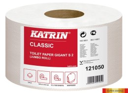 Papier toaletowy, duże rolki KATRIN CLASSIC Gigant S 2 130, 121050, opakowanie: 12 rolek Katrin