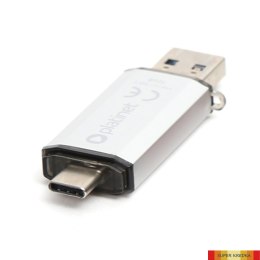 Pendrive USB 3.0 + Type-C 32GB SILVER PLATINET PMFC32S Platinet